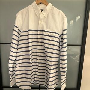 Polo Ralph Lauren Blue and White Striped Men's Shirt
